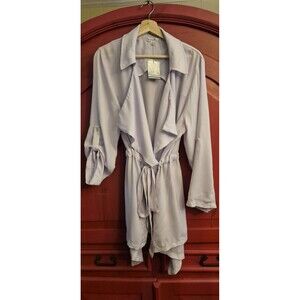 NWT Ophelia Roe 1X Violet Purple Jacket Tie Front Wide Collar Dressy Casual NEW
